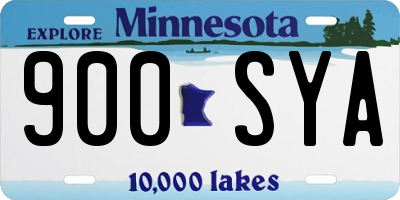 MN license plate 900SYA
