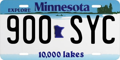 MN license plate 900SYC