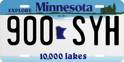 MN license plate 900SYH