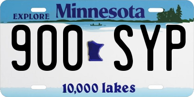 MN license plate 900SYP