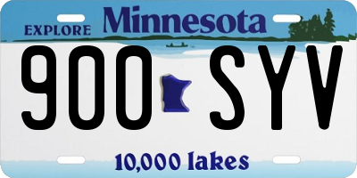MN license plate 900SYV