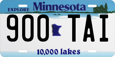 MN license plate 900TAI