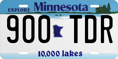 MN license plate 900TDR