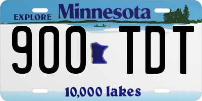 MN license plate 900TDT