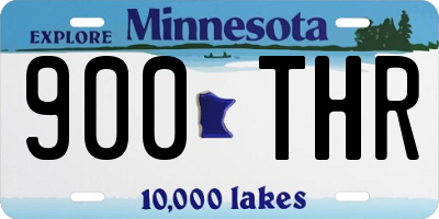 MN license plate 900THR