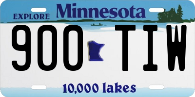 MN license plate 900TIW