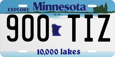 MN license plate 900TIZ