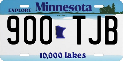 MN license plate 900TJB