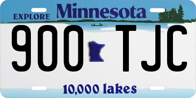MN license plate 900TJC