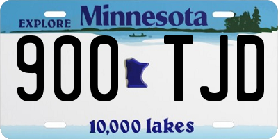 MN license plate 900TJD