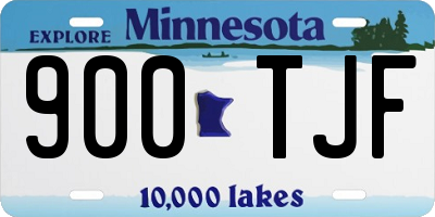 MN license plate 900TJF