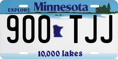 MN license plate 900TJJ