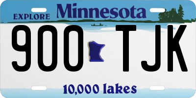 MN license plate 900TJK