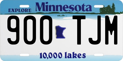 MN license plate 900TJM