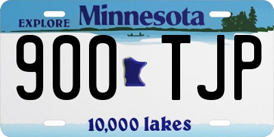 MN license plate 900TJP