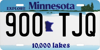 MN license plate 900TJQ