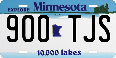 MN license plate 900TJS