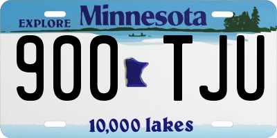 MN license plate 900TJU