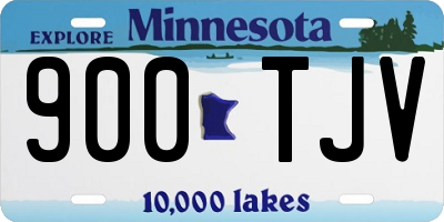 MN license plate 900TJV