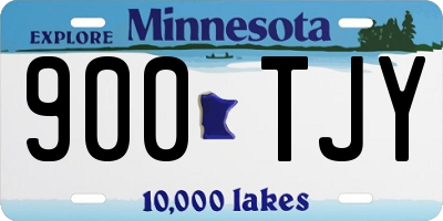 MN license plate 900TJY