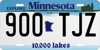 MN license plate 900TJZ