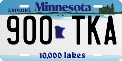 MN license plate 900TKA