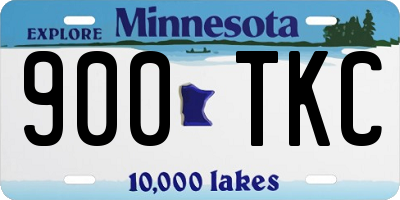 MN license plate 900TKC