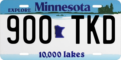 MN license plate 900TKD