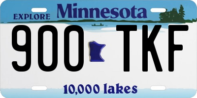 MN license plate 900TKF