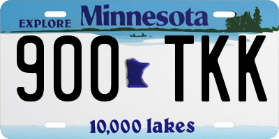 MN license plate 900TKK
