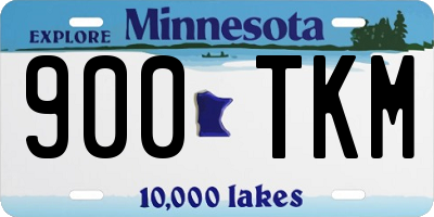 MN license plate 900TKM