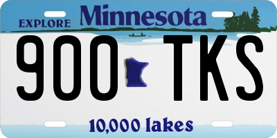 MN license plate 900TKS