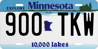 MN license plate 900TKW
