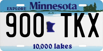 MN license plate 900TKX