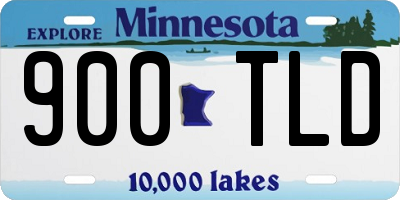 MN license plate 900TLD