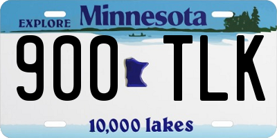 MN license plate 900TLK