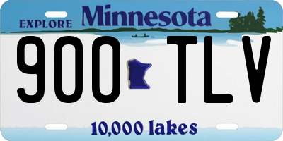 MN license plate 900TLV