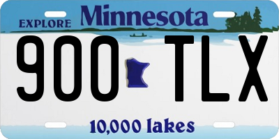 MN license plate 900TLX
