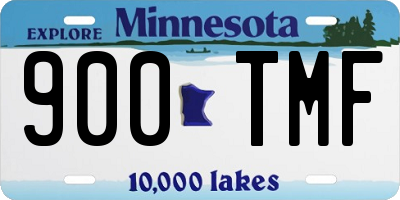 MN license plate 900TMF