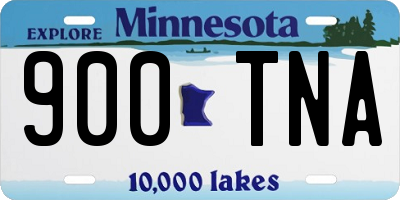 MN license plate 900TNA