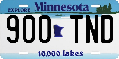 MN license plate 900TND