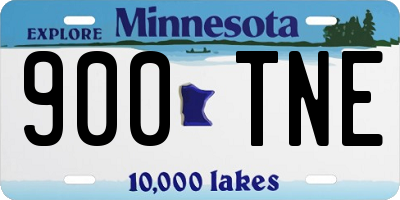 MN license plate 900TNE