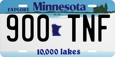 MN license plate 900TNF