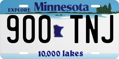 MN license plate 900TNJ