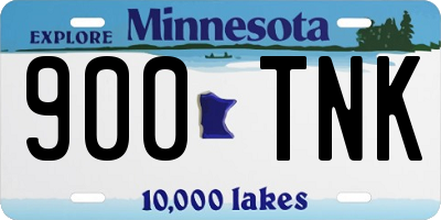 MN license plate 900TNK