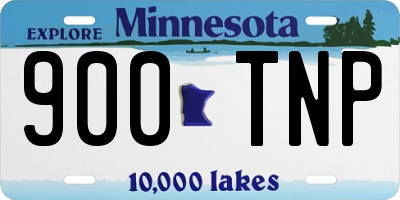 MN license plate 900TNP