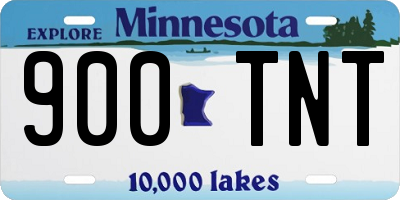 MN license plate 900TNT