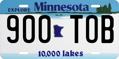 MN license plate 900TOB
