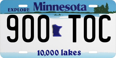 MN license plate 900TOC