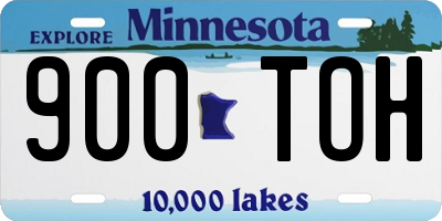 MN license plate 900TOH